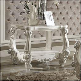 82124 Acme Furniture Versailles - Bone White Living Room Furniture End Table
