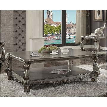 86820 Acme Furniture Versailles - Antique Platinum Living Room Furniture Cocktail Table