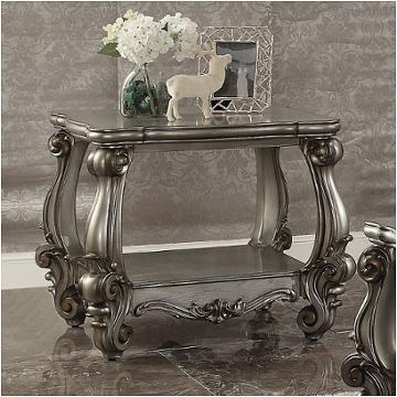86822 Acme Furniture Versailles - Antique Platinum Living Room Furniture End Table