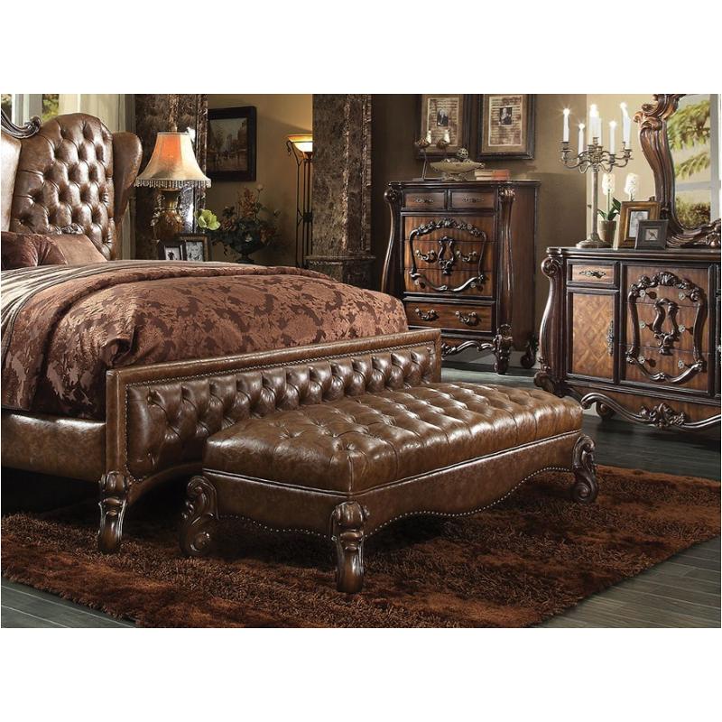 96539 Acme Furniture Versailles - Cherry Oak Bedroom Furniture Benche