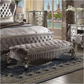 96820 Acme Furniture Versailles - Antique Platinum Bedroom Furniture Benche