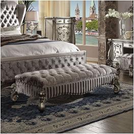 96820 Acme Furniture Versailles - Antique Platinum Bedroom Furniture Benche