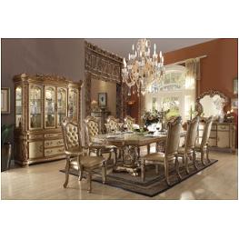 63000t Acme Furniture Vendome - Gold Patina Dining Room Furniture Dining Table