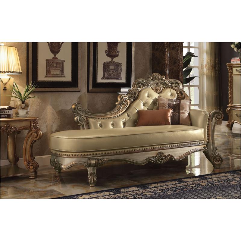 96485 Acme Furniture Vendome - Gold Patina Living Room Furniture Chaise