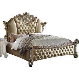 28027ek-hb Acme Furniture Vendome Ii - Bone/gold Patina Bedroom Furniture Bed