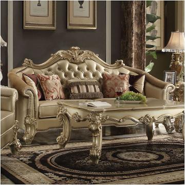 53120 Acme Furniture Vendome Ii - Bone/gold Patina Living Room Furniture Sofa