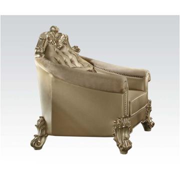 53122 Acme Furniture Vendome Ii - Bone/gold Patina Living Room Furniture Living Room Chair