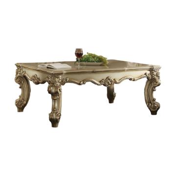 83120 Acme Furniture Vendome Ii - Bone/gold Patina Living Room Furniture Cocktail Table