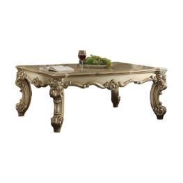 83120 Acme Furniture Vendome Ii - Bone/gold Patina Living Room Furniture Cocktail Table