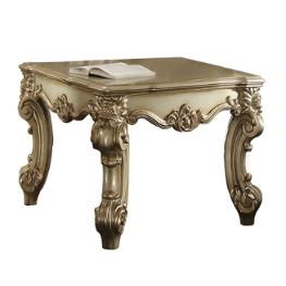 83121 Acme Furniture Vendome Ii - Bone/gold Patina Living Room Furniture End Table