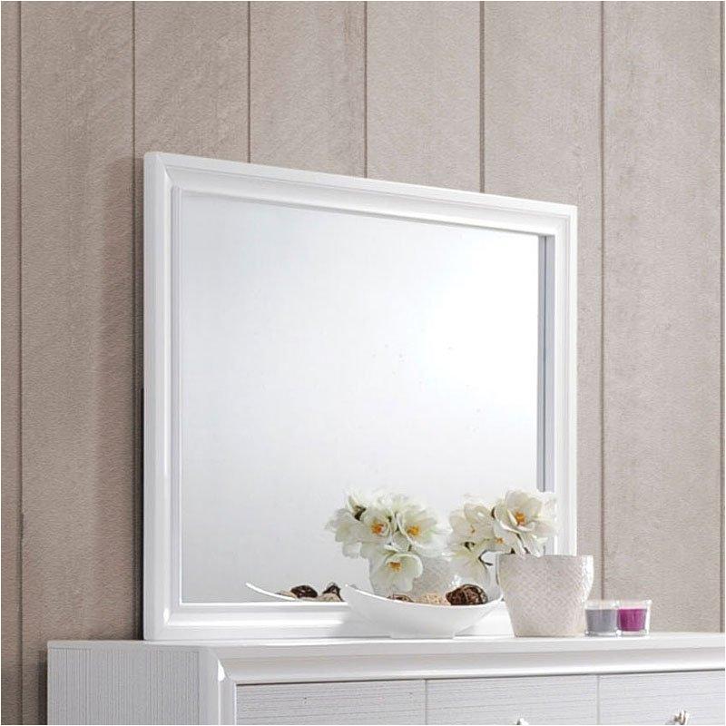 25774 Acme Furniture Naima - White Bedroom Furniture Mirror