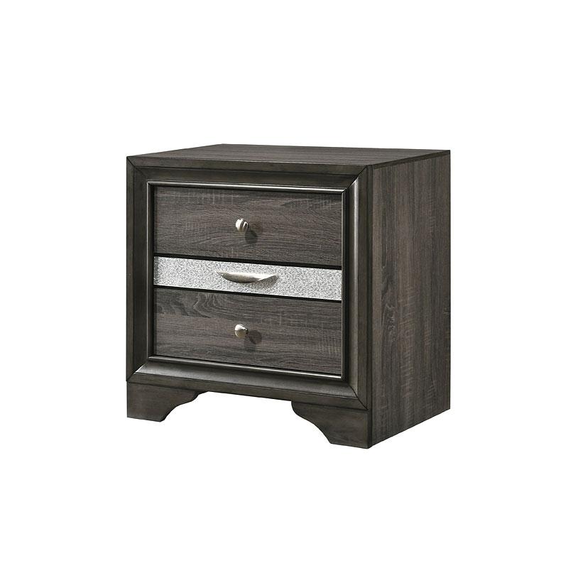 25973 Acme Furniture Naima - Gray Bedroom Furniture Nightstand