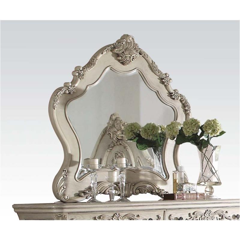 27014 Acme Furniture Ragenardus - Antique White Bedroom Furniture Mirror