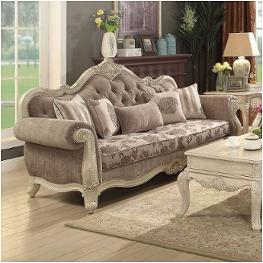 56020 Acme Furniture Ragenardus - Antique White Living Room Furniture Sofa