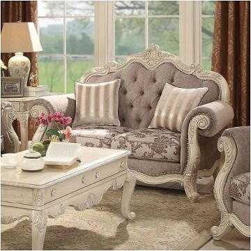 56020 Acme Furniture Sofa With 5 Pillows - Antique White