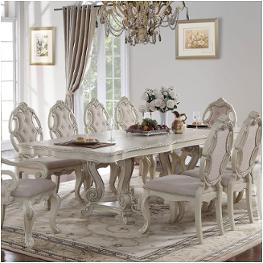 61280t Acme Furniture Ragenardus - Antique White Dining Room Furniture Dining Table