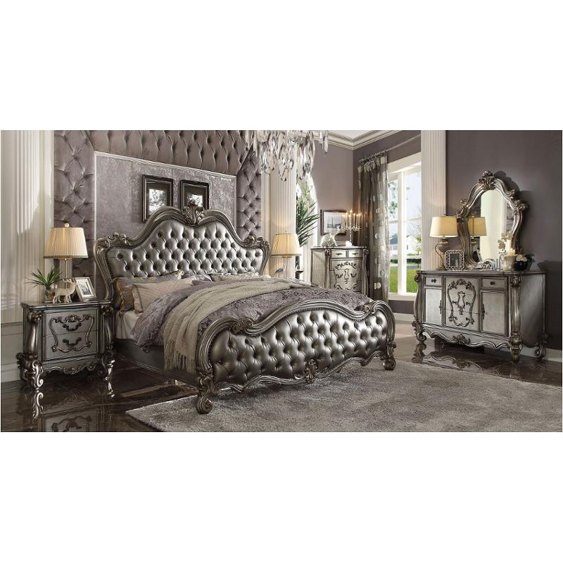 26837ek-hb Acme Furniture Versailles Ii Silver Eastern King Bed 26837ek-hb Acme Furniture Versailles Ii Silver Eastern King Bed