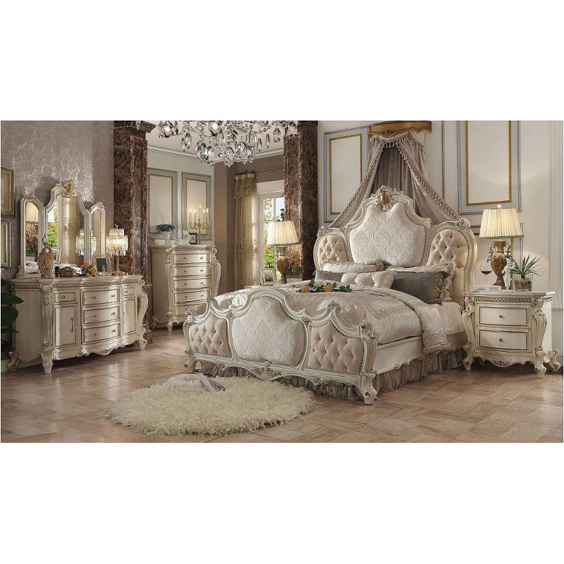26880q-hb Acme Furniture Antique White Queen Bed