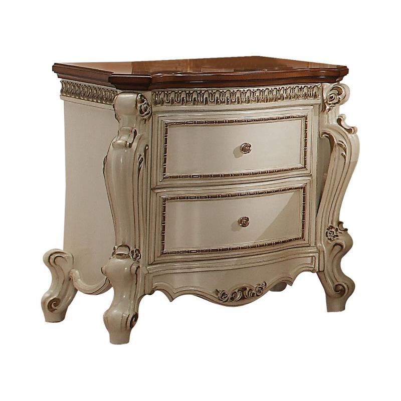 26903 Acme Furniture Night Stand - Antique Pearl/cherry Oak