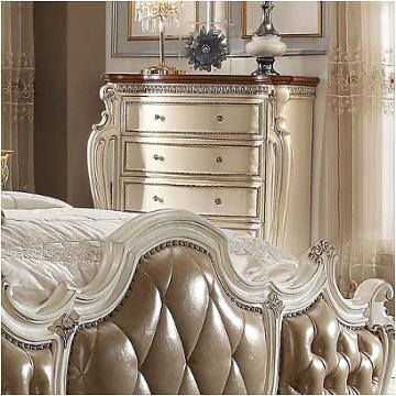 26906 Acme Furniture Picardy - Antique Pearl/cherry Oak Bedroom Furniture Chest