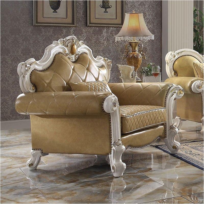 58212 Acme Furniture Picardy - Antique Pearl Living Room Furniture Living Room Chair