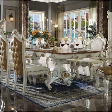 63460t Acme Furniture Picardy - Antique Pearl/cherry Oak Dining Room Furniture Dining Table