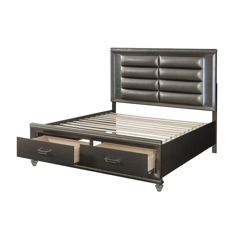 27940q-hb Acme Furniture Sadie - Dark Champagne Bedroom Furniture Bed