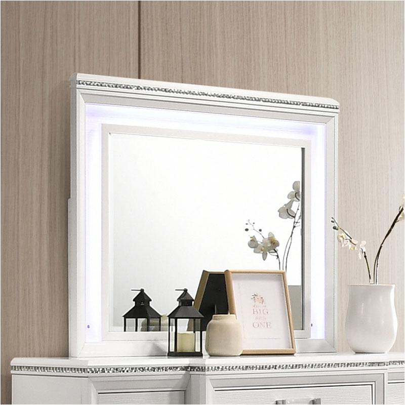 28744 Acme Furniture Sadie - White Bedroom Furniture Mirror