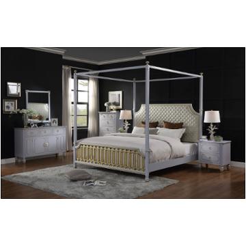 28854ck-hb Acme Furniture House Marchese - Pearl Gray Bedroom Furniture Bed