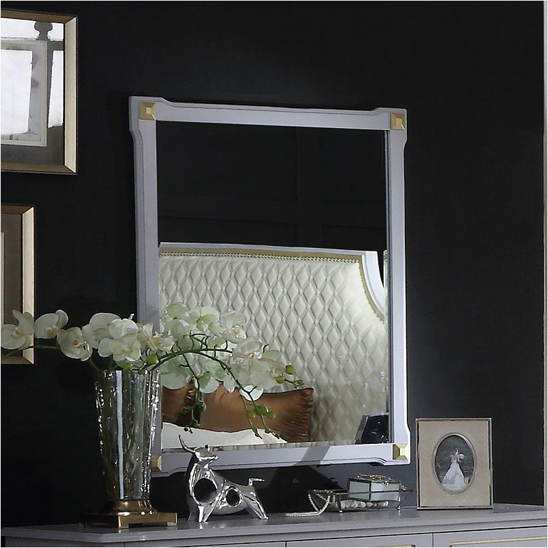 28864 Acme Furniture House Marchese - Pearl Gray Bedroom Furniture Mirror