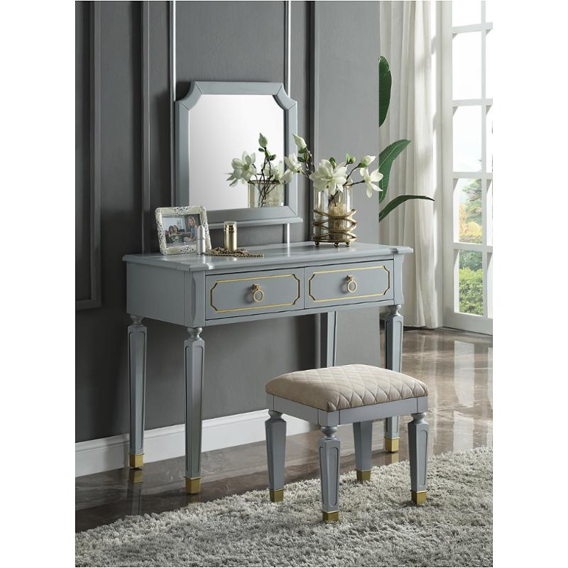 28869 Acme Furniture House Marchese - Pearl Gray Bedroom Furniture Mirror