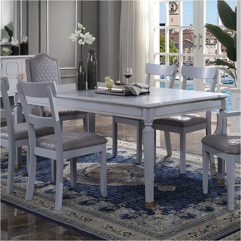 68860 Acme Furniture House Marchese - Pearl Gray Dining Room Furniture Dining Table