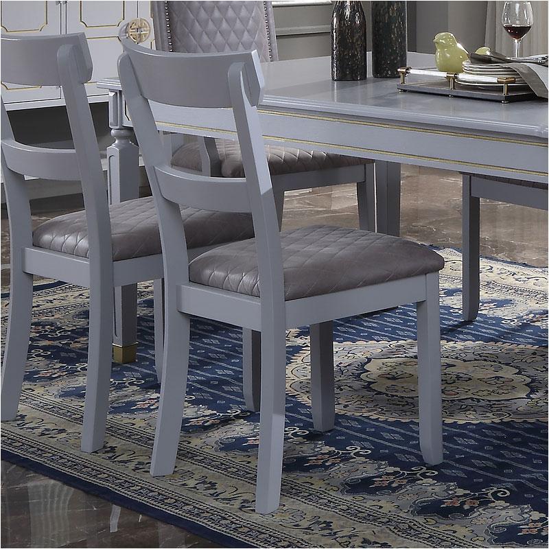 68862 Acme Furniture House Marchese - Pearl Gray Dining Room Furniture Dining Chair