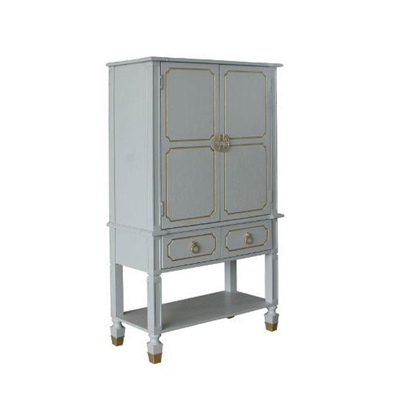 68865 Acme Furniture House Marchese - Pearl Gray Dining Room Furniture Curio