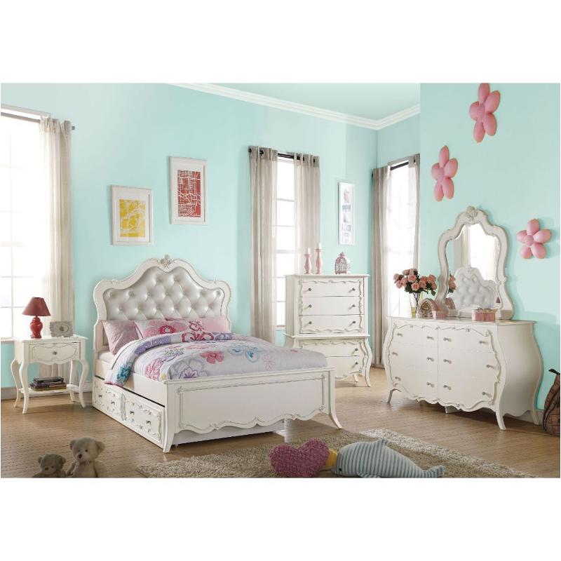 30500f-hb Acme Furniture Edalene - Pearl White Bedroom Furniture Bed