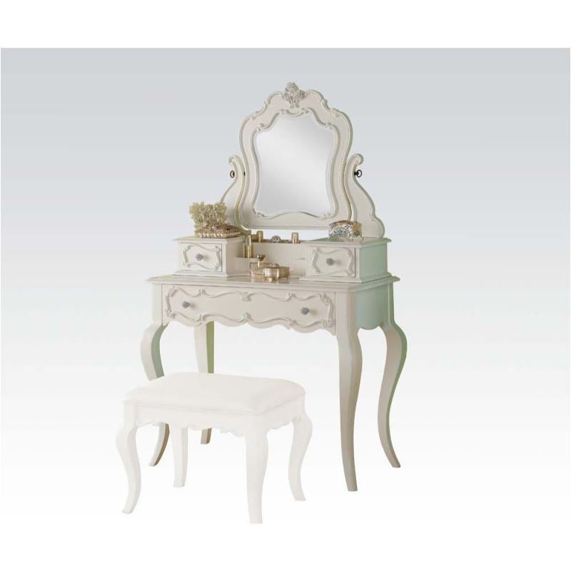 30517hutch Acme Furniture Edalene - Pearl White Bedroom Furniture Desk