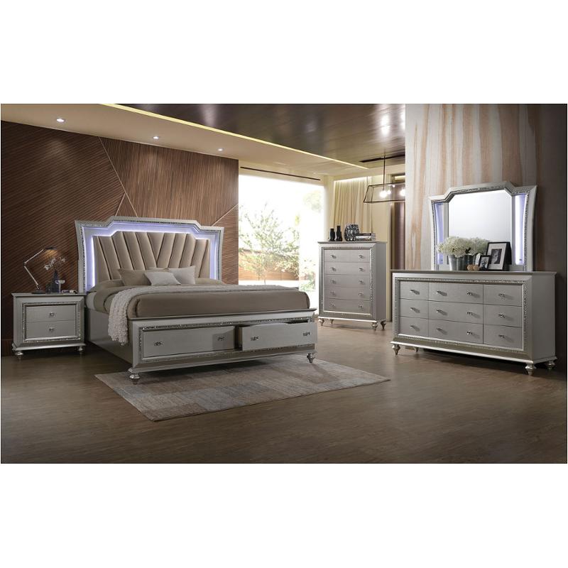 27227ck/ek-hb Acme Furniture Kaitlyn - Champagne Bedroom Furniture Bed