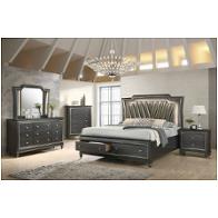 27277ck/ek-hb Acme Furniture Kaitlyn - Metallic Gray Bedroom Furniture Bed