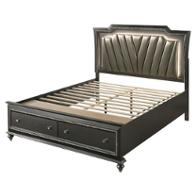 27280q-hb Acme Furniture Kaitlyn - Metallic Gray Bedroom Furniture Bed