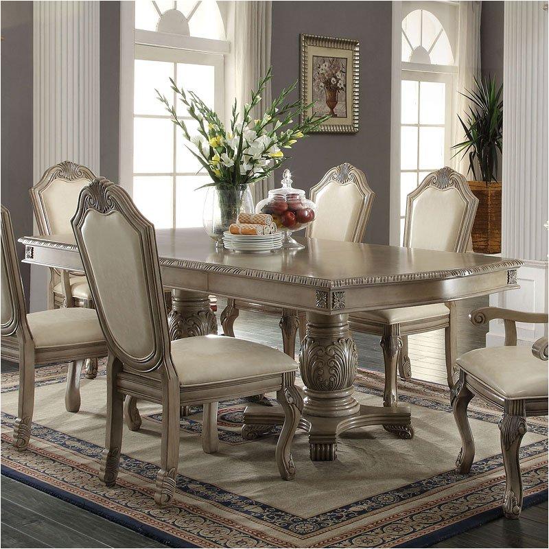 64065t Acme Furniture Antique White Dining Table
