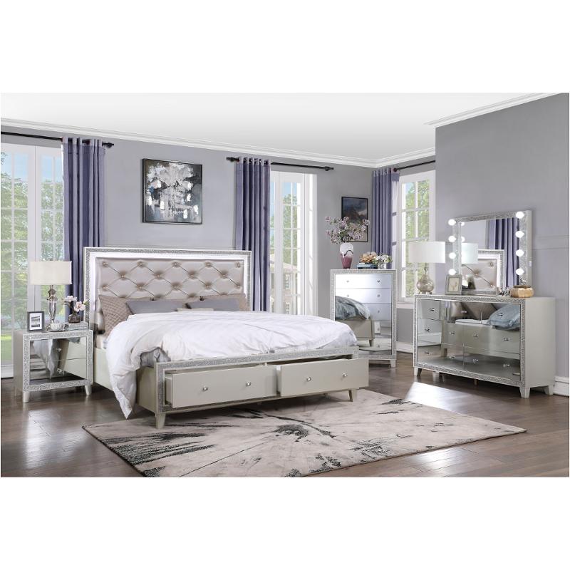 Bd00241ek1 Acme Furniture Silverfluff Bedroom Furniture Bed