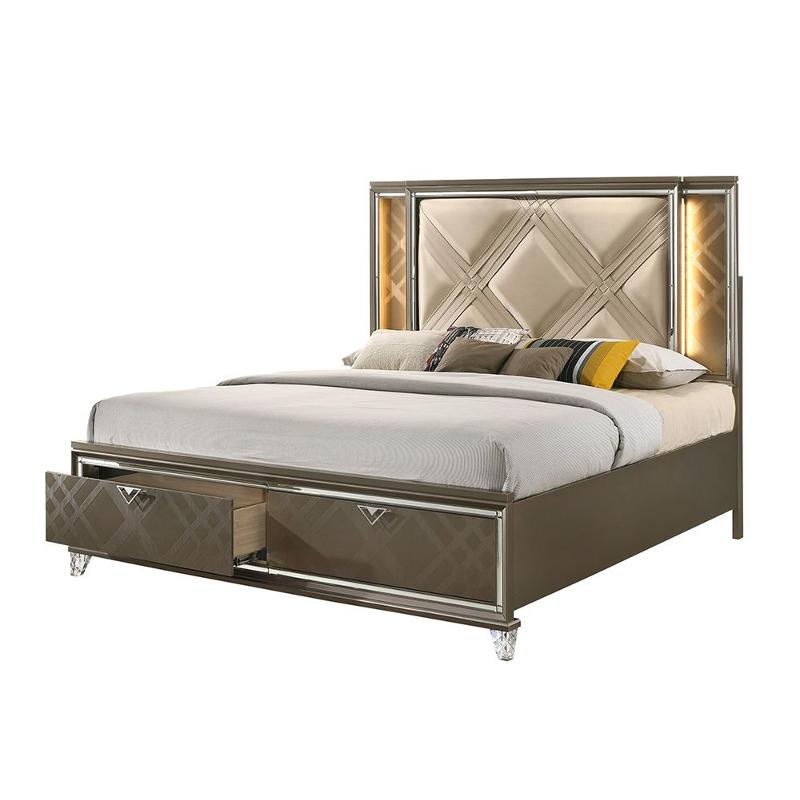 25317ek-hb Acme Furniture Skylar Eastern King Bed With Storage