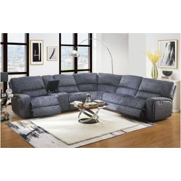 53985lch Acme Furniture Saul - Slate Blue Living Room Furniture Sectional