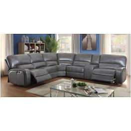 53745lch Acme Furniture Saul - Gray Living Room Furniture Sectional