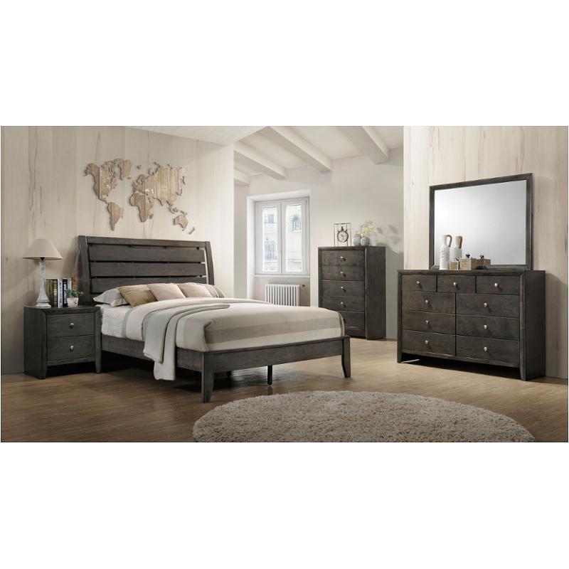 28467ek-hf Acme Furniture Ilana - Gray Bedroom Furniture Bed