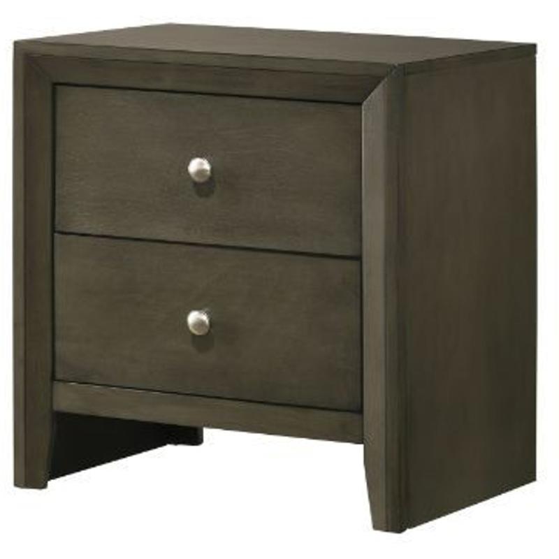 アジアン家具 28473 Acme Furniture Ilana - Gray Nightstand - Gray