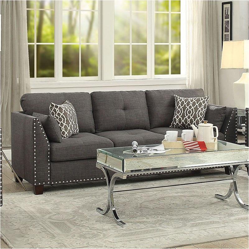 52405 Acme Furniture Sofa - Light Charcoal