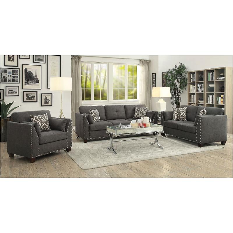 52405 Acme Furniture Laurissa - Light Charcoal Living Room Furniture Sofa
