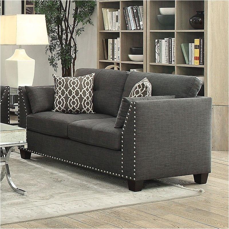 52406 Acme Furniture Laurissa - Light Charcoal Living Room Furniture Loveseat