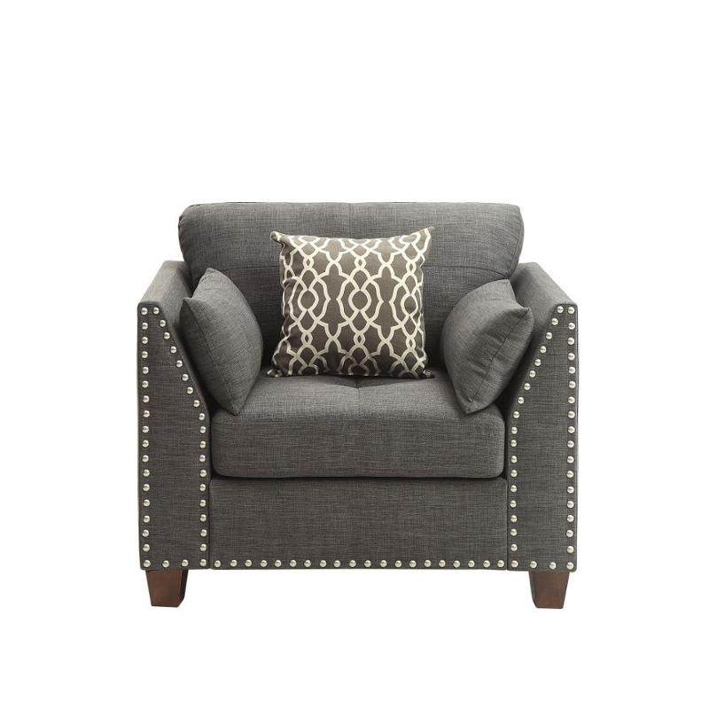 52407 Acme Furniture Laurissa - Light Charcoal Living Room Furniture Living Room Chair